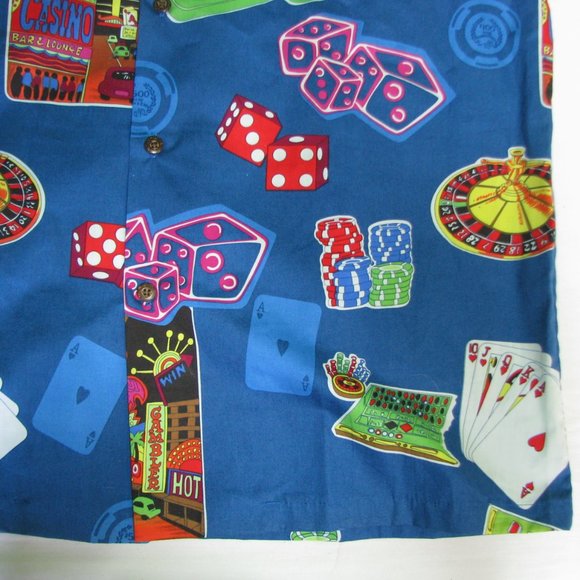 Vintage Gambling Themed Hawaiian Shirt - Picture 3 of 7